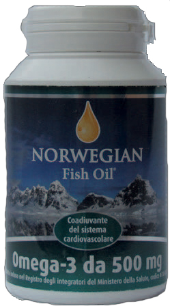 Norwegian Fish Oil Omega-3 integratore alimentare 180 Capsule