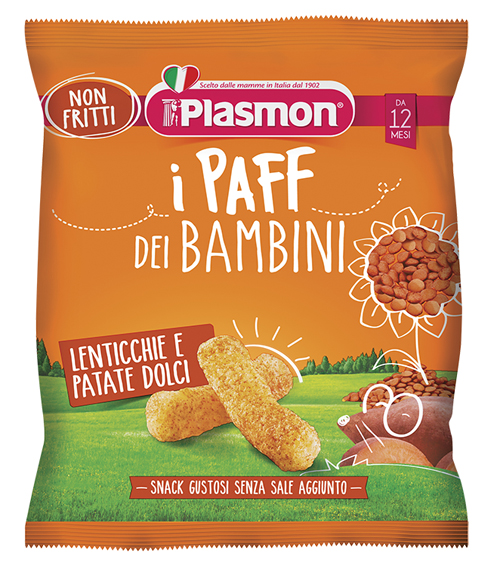 Plasmon Paff Dei Bambini Lenticchie E patate Dolci 15 gr