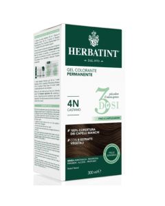 Herbatint Tinta Capelli Gel Permanente 4N Castano 3 Dosi 300 ml