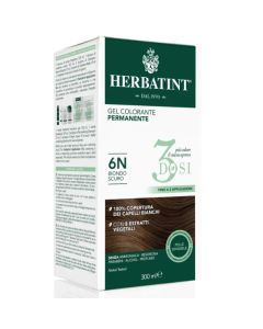 Herbatint Tinta Capelli Gel Permanente 6N Biondo scuro 3 Dosi 300 ml
