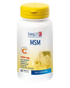 LongLife MSM Integratore pelle cartilagini 60 Tavolette 1000 mg 