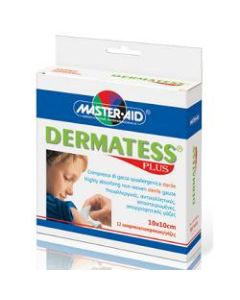 Master Aid Dermatess Plus Compressa di Garza in Cotone 10x10 Cm 12 Pezzi **