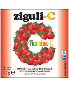 Ziguli C Fragola integratore di Vitamina-C 40 Confetti