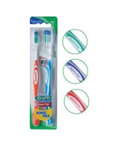 Gum Super Tip 463 Compact Spazzolino Medio 2 Pezzi 