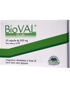 Bioval Plus Integratore per l'equilibrio della flora intestinale 20 capsule 