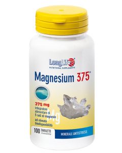 Longlife Magnesium 375 Integratore Magnesio 100 Tavolette 