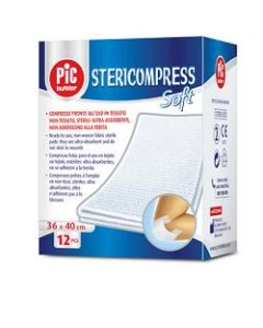 12 Garze Pic StericOmpress Soft Tessuto Non Tessuto 36x40 cm **