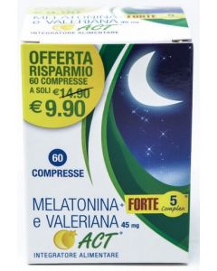 Melatonina Act Forte 5 integratore per il sonno 60 pastiglie 