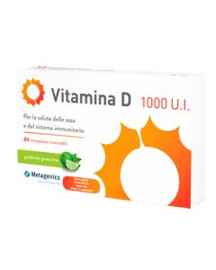 Metagenics Vitamina D 1000 U.I. integratore per le Ossa 84 Compresse Masticabili 