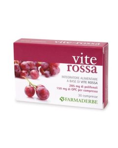 Farmaderbe Vite Rossa Integratore antiossidante 30 Compresse 