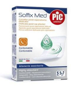 Pic Soffix Med Cerotto Post Operatorio Delicato 5x7 cm 5 Pezzi **