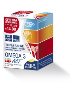 Omega 3 act integratore omega 3 60 perle 