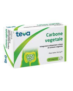 Teva Carbone Vegetale integratore alimentare 40 Compresse