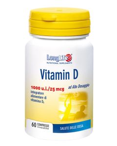 LongLife Vitamina D 1000 U.I. Integratore Ossa 60 Compresse 