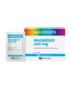 Massigen Magnesio Pidolato Integratore Sali Minerali Limone 20 Bustine 