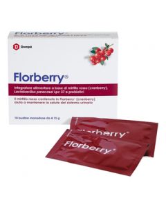 Florberry Mirtillo Rosso Integratore Sistema Urinario 10 Bustine - scadenza 04/2024 