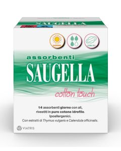 Saugella Cotton Touch Giorno Assorbenti Con Ali 14 pezzi 