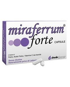 Miraferrum Forte Integratore a base di acido Ferro e Acido Folico 30 capsule 