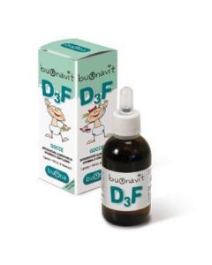 Buonavit D3F integratore per bambini a di vitamina D3 e fluoro 12 Ml 