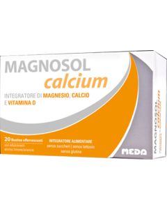 Magnosol Calcium Integratore a base di Magnesio Calcio e Vitamina D 20 bustine 