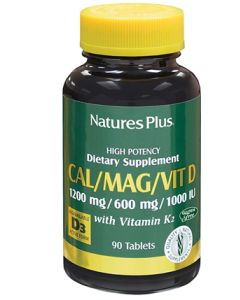 Nature's Plus Integratore con calcio magnesio vitamina D3 e K2 90 Tavolette 