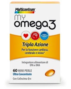 Multicentrum My Omega 3 Integratore di EPA e DHA 60 Perle 