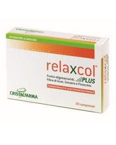 Cristalfarma Relaxcol Plus Integratore funzionalità gastrointestinale 30 compresse 