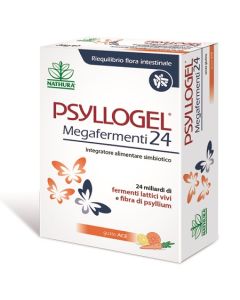 Psyllogel Megafermenti 24 Integratore fermenti lattici gusto ACE 12 bustine