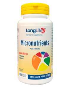 LongLife Micronutrients integratore vitamine e minerali 100 Tavolette 