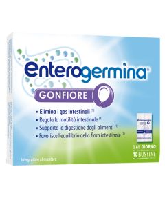 Enterogermina Gonfiore integratore alimentare per gonfiore addominale 10 Bustine Bipartite