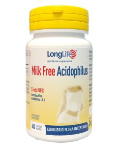 LongLife Milk Free Acidophilus Integratore Fermenti Lattici 60 capsule 