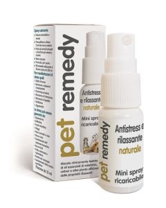 Pet Remedy Antistress e rilassante naturale per animali mini spray ricaricabile 15 ml