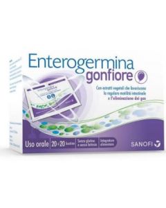 Enterogermina Gonfiore integratore alimentare per gonfiore addominale 20 Bustine Bipartite 