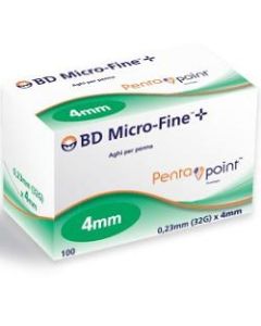 BD Micro-Fine Aghi 32GX4mm per Penna Insulina 100 pezzi 