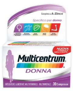 Multicentrum Donna Integratore Multivitaminico Multiminerale 30 Compresse - Scad 08/2024 