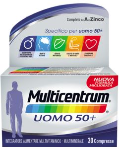 Multicentrum Uomo integratore multivitaminico 50+ 30 compresse 