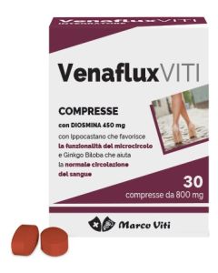 MARCO VITI Venaflux Viti Integratore per Gambe Pesanti e Emorroidi 30 Compresse 