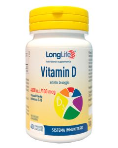 LongLife Vitamin D 4000 u.i. integratore vitamina D 60 Compresse Rivestite 