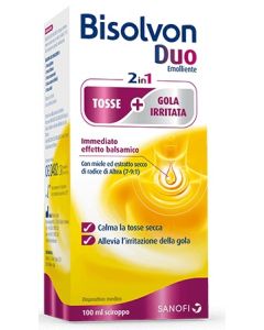 Bisolvon Duo Emolliente Sciroppo contro Tosse e Gola Irritata100 ml **