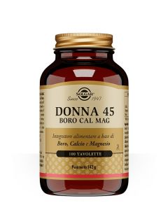 Solgar Donna 45 Boro Calcio Magnesio Integratore Alimentare 100 Tavolette 