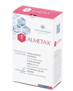 Almetax integratore a base di curcuma per ridurre stanchezza e affaticamento 30 compresse 