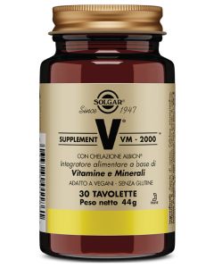 Solgar Supplement VM-2000 Integratore Multivitaminico Minerale 30 Tavolette