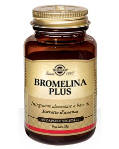 Solgar Bromelina Plus Integratore Drenante 60 Capsule 