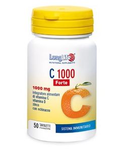 LongLife C 1000 Forte Integratore di Vitamina C 50 Tavolette 