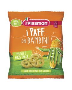 Plasmon Paff Dei Bambini Piselli E Mais 15 gr 