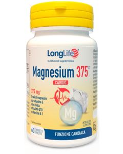 Longlife Magnesium 375 Cardio integratore contro la stanchezza 60 Tavolette 