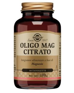 Solgar Oligo Mag Citrato Integratore per il sistema Nervoso 60 Tavolette 