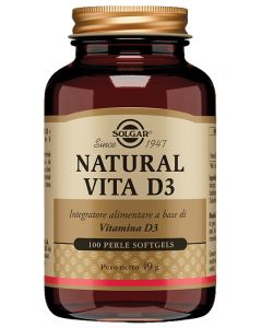Natural Vita D3 Solgar 100 perle a base di vitamina D3 