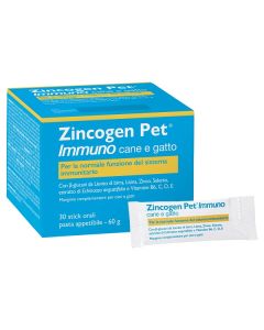 Zincogen Pet Immuno Cane e Gatto 30 Stick Orali 