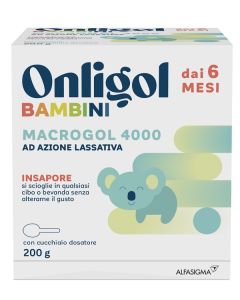 Onligol Bambini Macrogol Integratore ad Azione Lassativa Dai 6 Mesi 200 gr **